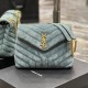 LOULOU SMALL CHAIN BAG IN “Y” QUILTED SUEDE