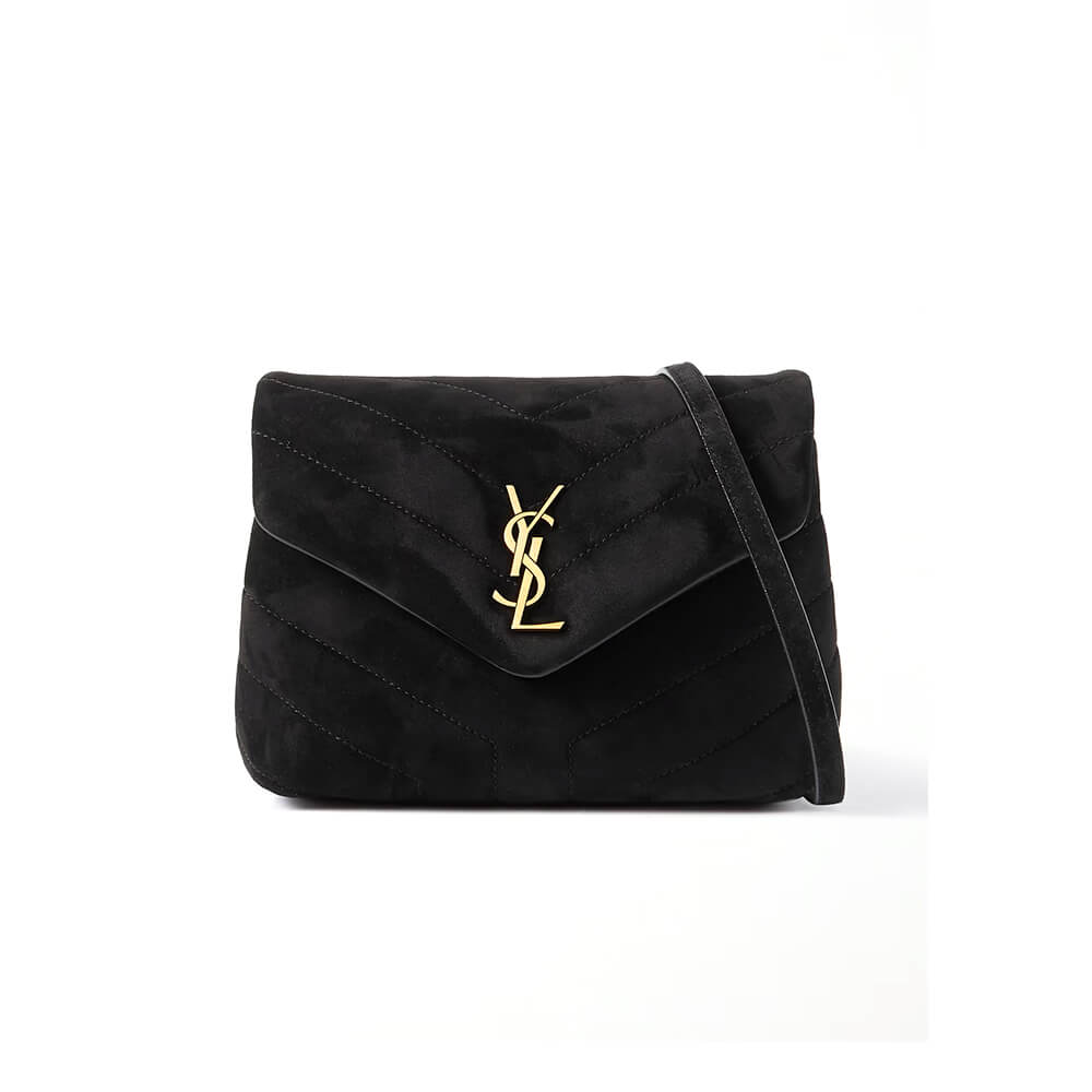 LOULOU SMALL CHAIN BAG IN “Y” QUILTED SUEDE